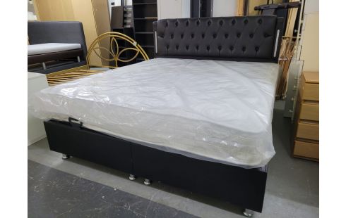 LIT BAHAMA NOIR 180CM + MATELAS