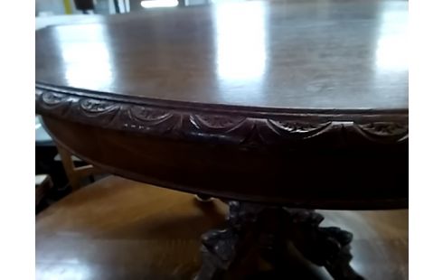 TABLE OVALE EN CHENE + 2 ALLONGES