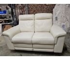 CANAPE 2 PLACES CUIR CRÈME RELAX ÉLECTRIQUE