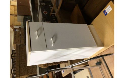 MEUBLE BAS BLANC 1 PORTE 1 TIROIR