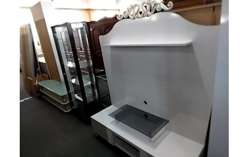 MEUBLE TV HIFI moderne blanc sans poignees MEUBLE TV HIFI MODERNE BLANC SANS POIGNEES