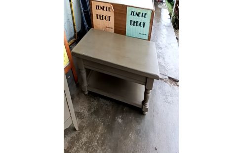 TABLE BASSE CHÊNE PEINT