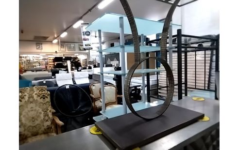 CONSOLE METAL ET VERRE