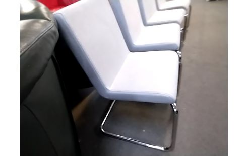 CHAISE GRISES TISSU LES 4