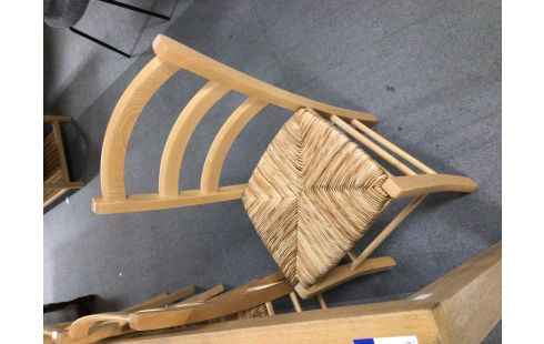 4 CHAISES COULEUR HETRE PAILLAGE