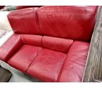 CANAPE CUIR ROUGE 2 PLACES