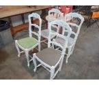 4 CHAISES PEINT BLANCHE