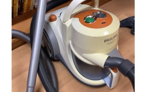 ASPIRATEUR PHILIPS JAUNE ORANGE SANS SAC