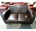 CANAPE SIMILI MARRON 2P