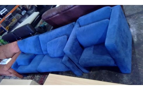 WOHNZIMMER STOFF BLAU