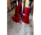 CHAISE PLEXI ROUGE