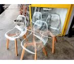4 CHAISES MODERNE PLEXI TRANSPARENT