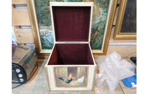 CAISSE RANGEMENT BOIS PEINT