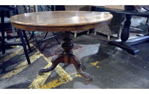 GUERIDON EN MERISIER  ET ACAJOU