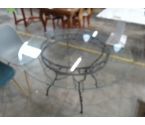 TABLE RONDE EXTERIEUR PLATEAU VERRE