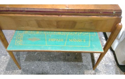 TABLE DE JEU  MARQUETERIE