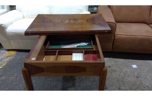 TABLE DE JEU  MARQUETERIE