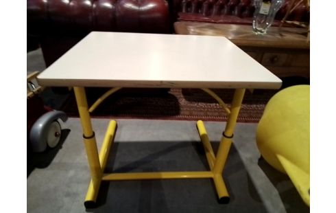 BUREAU ENFANTPIEDS METAL JAUNE   ENFANT PIEDS METAL JAUNE