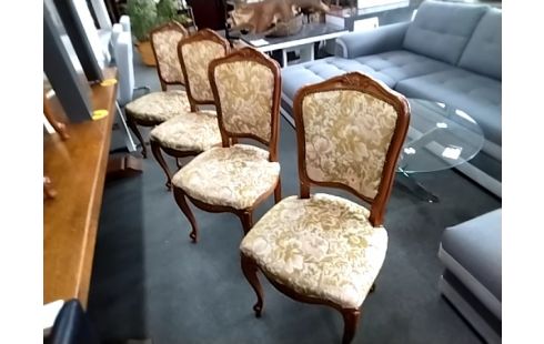 6 CHAISES TISSU STYLE REGENCE