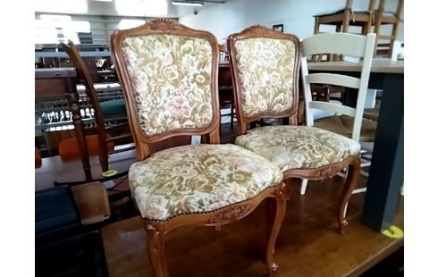 6 CHAISES TISSU STYLE REGENCE