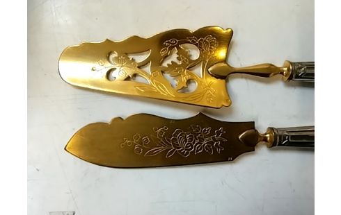 SERVICE A DESSERT PELLE ET COUTEAU