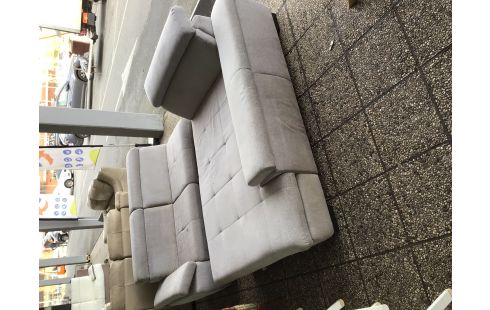 SALON D ANGLE TISSU GRIS EN ETAT