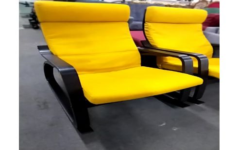 FAUTEUIL IKEA À BASCULE TISSU COULEUR MOUTARDE