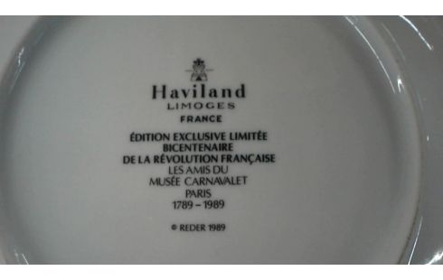 HAVILAND SERIE DE 3 ASSIETTES DECO