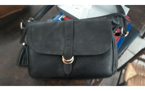 SAC A MAIN NOIR BANDOULIERE