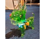CHIEN MURANO VERT 27CM