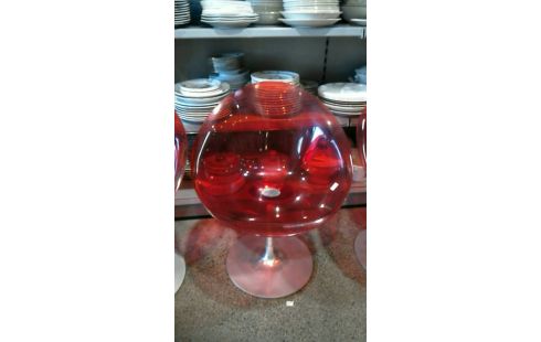 LOT DE 4 FAUTEUILS ERO S ROUGE KARTELL