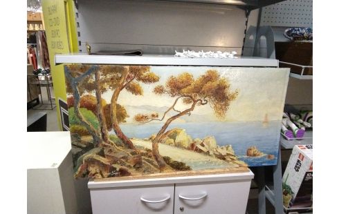 HUILE SUR PANNEAU CAP MARTIN