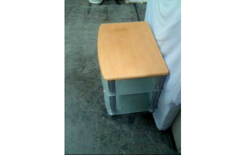 TV-TISCH HOLZPLATTE HELL 2-EBENEN A.ROLL.