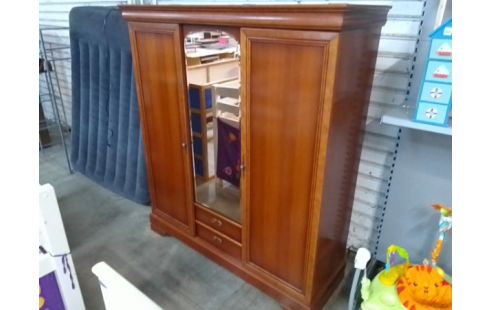 ARMOIRE 3 PORTES 2 TIROIRS MIROIR
