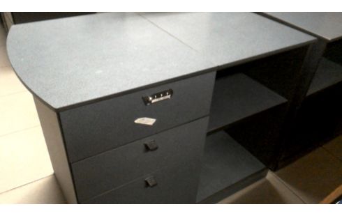 KISTE 1 3 SCHUBLADEN DUNKEL GRAU