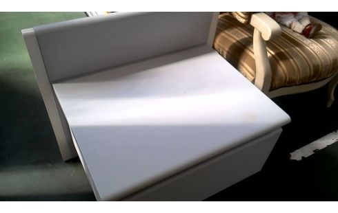 CHEVET L UNITE 1 TIROIR BLANCHE GRIS