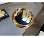 MIROIR OVALE CADRE DORE
