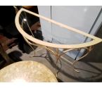 CONSOLE DEMI LUNE METAL ET VERRE
