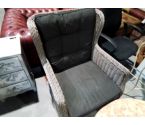 FAUTEUIL TRESSE COUSSINS GRIS