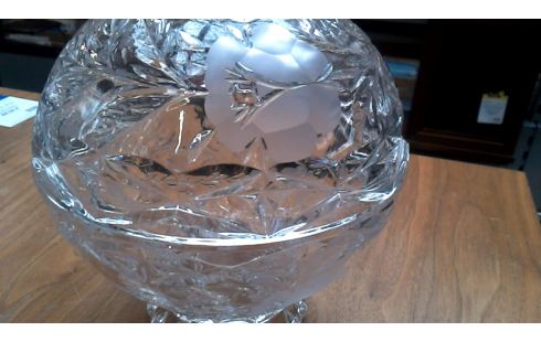 JARRÓN CON TAPA CRISTAL