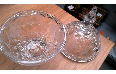 JARRÓN CON TAPA CRISTAL