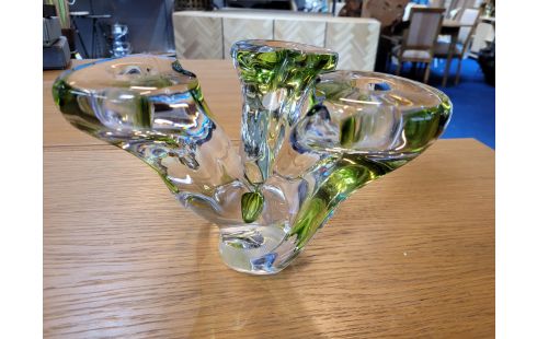 BOUGEOIR CRISTAL VAL SAINT LAMBERT VERT