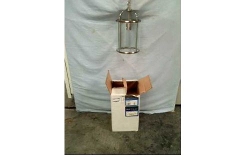 PLAFONNIER ACIER VERRE