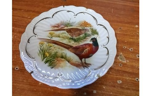ASSIETTE DECO LIMOGES FAISANS