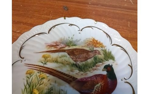 ASSIETTE DECO LIMOGES FAISANS