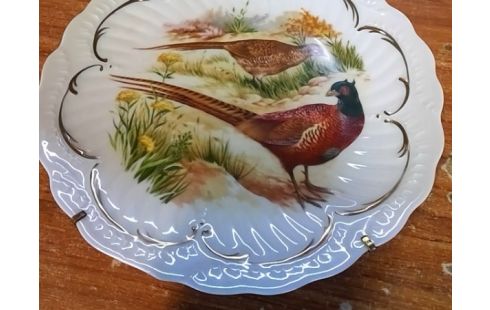 ASSIETTE DECO LIMOGES FAISANS