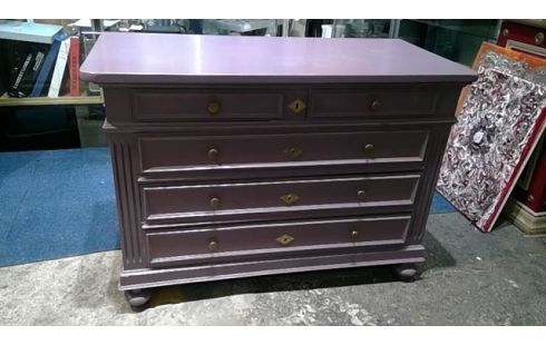 COMMODE DE STYLE PATINÉE MAUVE