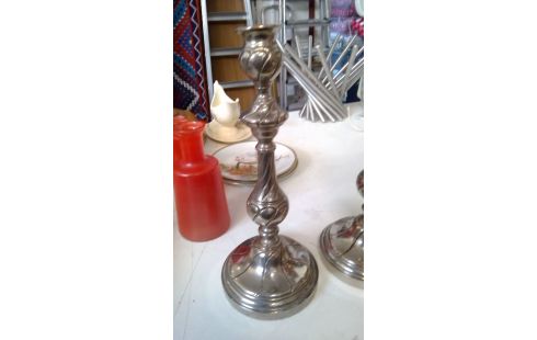 KANDELAARS PAAR  METAL