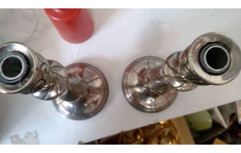 KANDELAARS PAAR  METAL