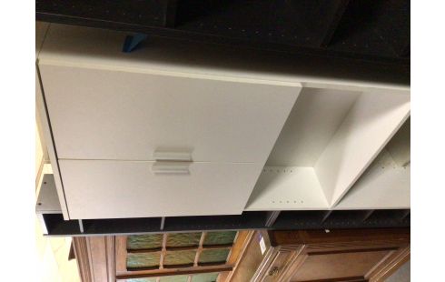 ETAGERE MODERNE BLANCHE 2 PORTES